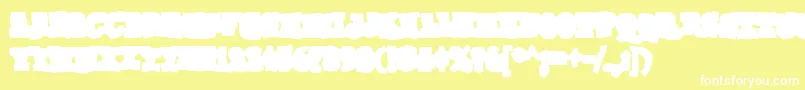 GomokurgBold Font – White Fonts on Yellow Background