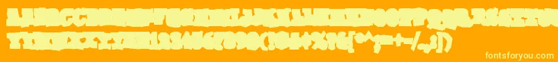 GomokurgBold Font – Yellow Fonts on Orange Background