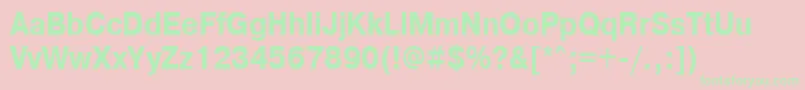 Pragmaticactt85b Font – Green Fonts on Pink Background