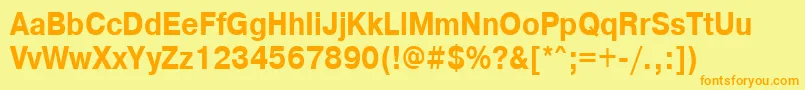 Pragmaticactt85b Font – Orange Fonts on Yellow Background