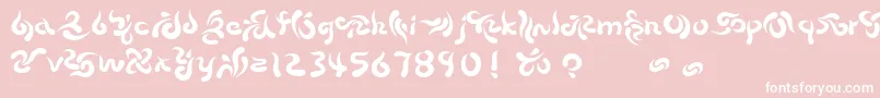 Beech Font – White Fonts on Pink Background