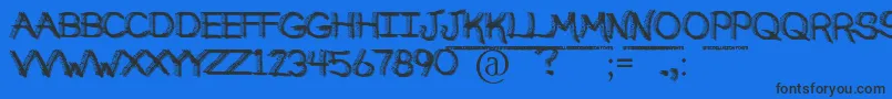 BrokenSoulDemo Font – Black Fonts on Blue Background