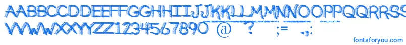 BrokenSoulDemo Font – Blue Fonts on White Background