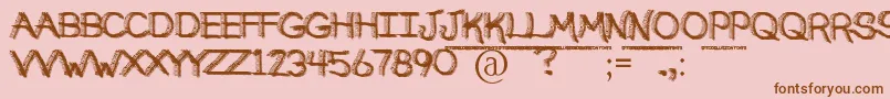 BrokenSoulDemo Font – Brown Fonts on Pink Background