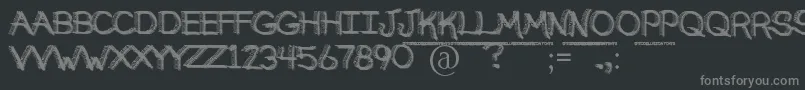 Шрифт BrokenSoulDemo – серые шрифты на чёрном фоне