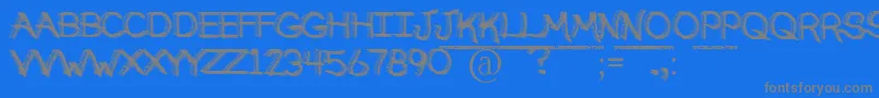 BrokenSoulDemo-Schriftart – Graue Schriften auf blauem Hintergrund