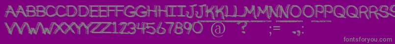 Czcionka BrokenSoulDemo – szare czcionki na fioletowym tle