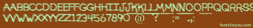 BrokenSoulDemo Font – Green Fonts on Brown Background