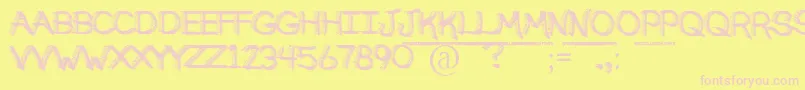 BrokenSoulDemo Font – Pink Fonts on Yellow Background