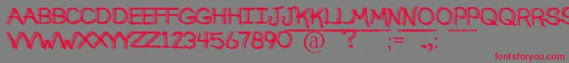 BrokenSoulDemo Font – Red Fonts on Gray Background