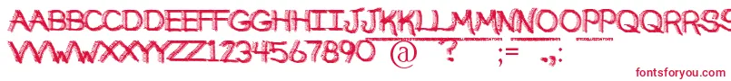 BrokenSoulDemo Font – Red Fonts on White Background