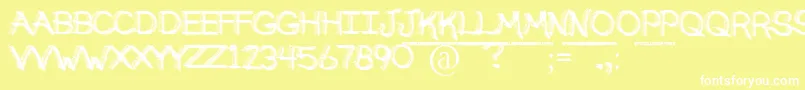 BrokenSoulDemo Font – White Fonts on Yellow Background