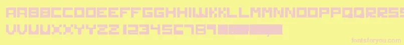 Solid Font – Pink Fonts on Yellow Background