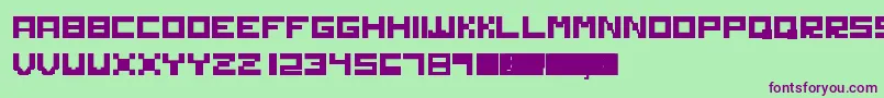 Solid Font – Purple Fonts on Green Background