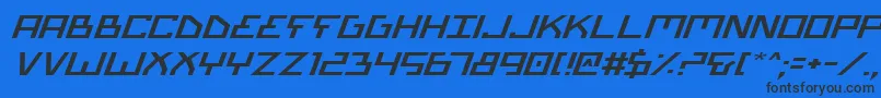 Biotypei Font – Black Fonts on Blue Background