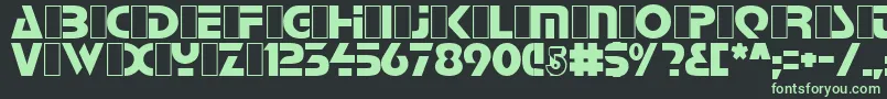 BabylonIndustrial Font – Green Fonts on Black Background