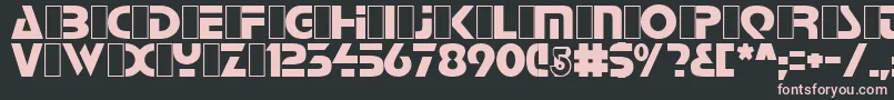 BabylonIndustrial Font – Pink Fonts on Black Background