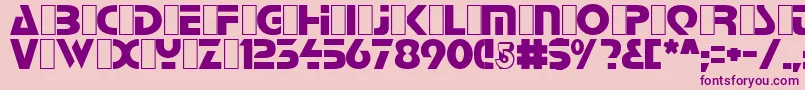 BabylonIndustrial Font – Purple Fonts on Pink Background