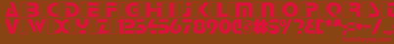 BabylonIndustrial Font – Red Fonts on Brown Background