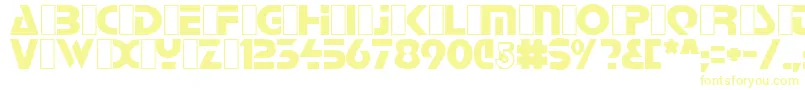Czcionka BabylonIndustrial – żółte czcionki