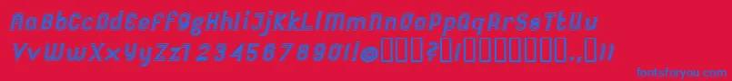 Futileex Font – Blue Fonts on Red Background