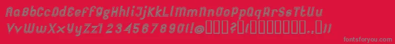 フォントFutileex – 赤い背景に灰色の文字