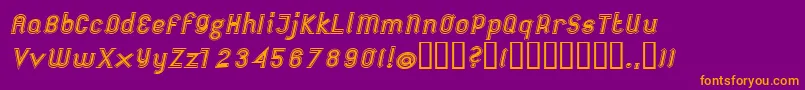 Futileex Font – Orange Fonts on Purple Background