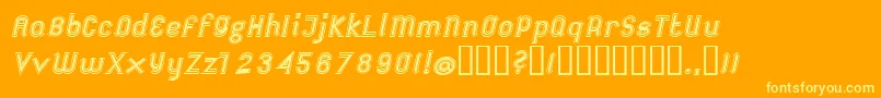 Futileex Font – Yellow Fonts on Orange Background