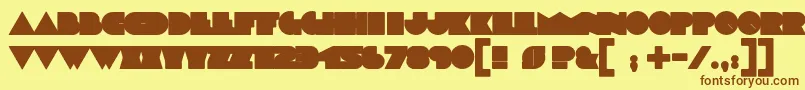 MooFont Font – Brown Fonts on Yellow Background