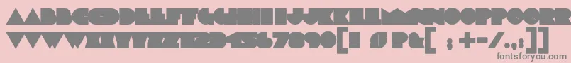 MooFont Font – Gray Fonts on Pink Background