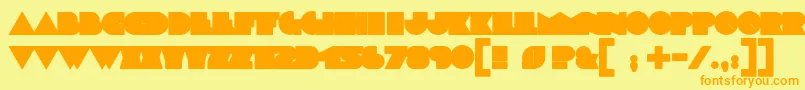 MooFont Font – Orange Fonts on Yellow Background