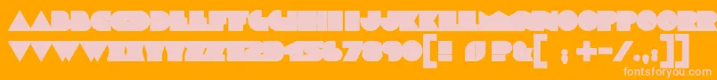 MooFont Font – Pink Fonts on Orange Background