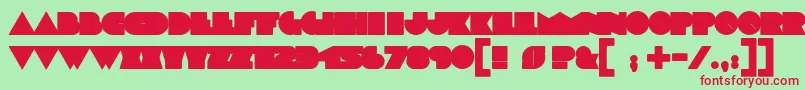 MooFont Font – Red Fonts on Green Background