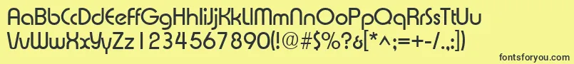 XpressSf Font – Black Fonts on Yellow Background