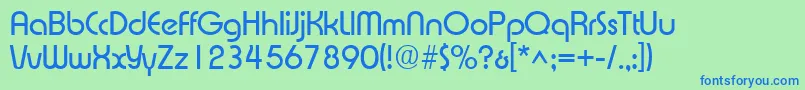 フォントXpressSf – 青い文字は緑の背景です。