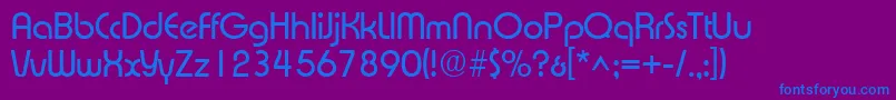 XpressSf Font – Blue Fonts on Purple Background