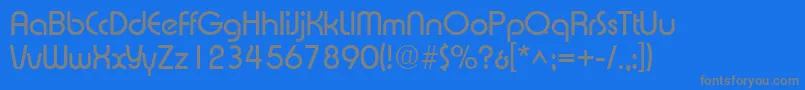 XpressSf Font – Gray Fonts on Blue Background
