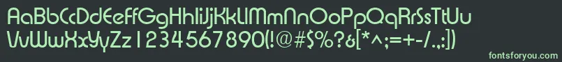 XpressSf Font – Green Fonts on Black Background