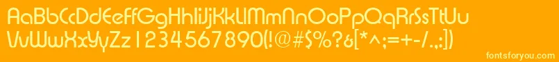 XpressSf Font – Yellow Fonts on Orange Background