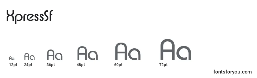 Размеры шрифта XpressSf