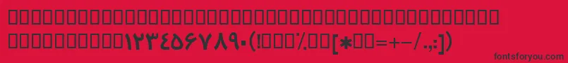 BTrafficBold Font – Black Fonts on Red Background