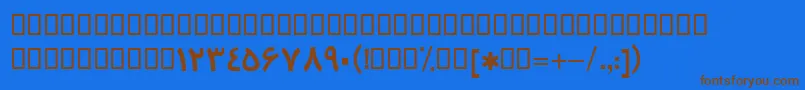 BTrafficBold-fontti – ruskeat fontit sinisellä taustalla