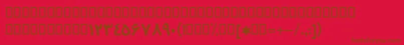 fuente BTrafficBold – Fuentes Marrones Sobre Fondo Rojo