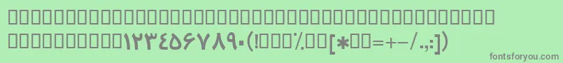 フォントBTrafficBold – 緑の背景に灰色の文字