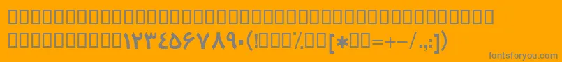 Fonte BTrafficBold – fontes cinzas em um fundo laranja