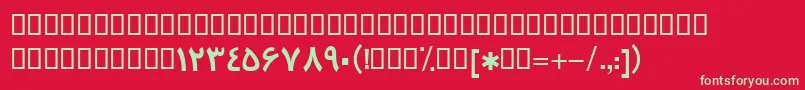 fuente BTrafficBold – Fuentes Verdes Sobre Fondo Rojo