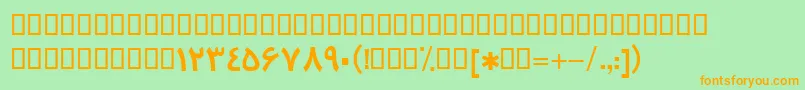 fuente BTrafficBold – Fuentes Naranjas Sobre Fondo Verde