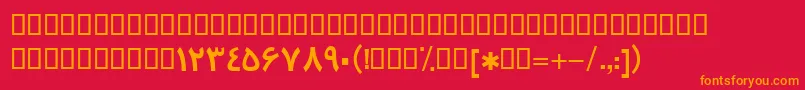 fuente BTrafficBold – Fuentes Naranjas Sobre Fondo Rojo