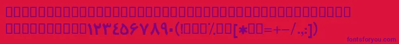 fuente BTrafficBold – Fuentes Moradas Sobre Fondo Rojo