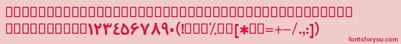 BTrafficBold Font – Red Fonts on Pink Background